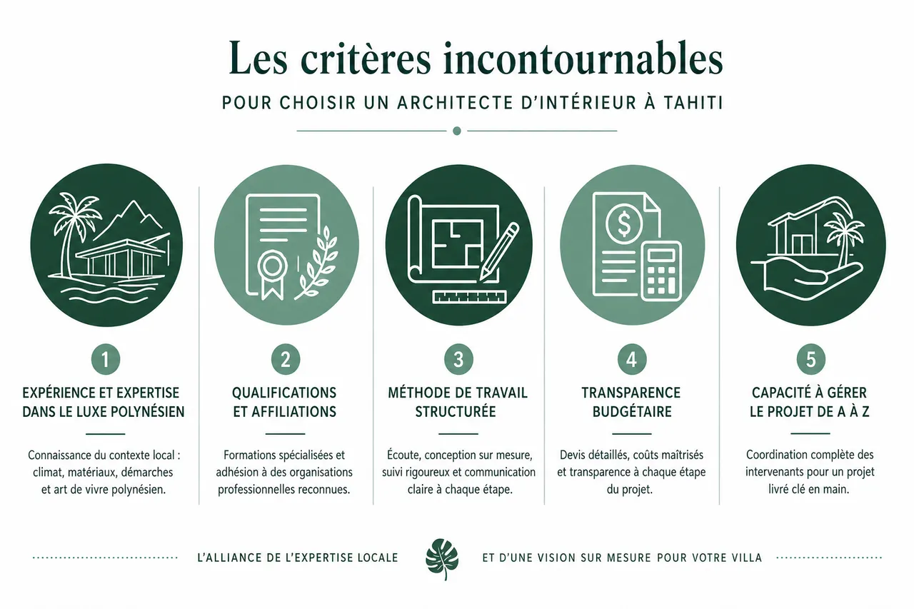 Architecte d'intérieur à Tahiti : 7 questions à vous poser avant de vous engager