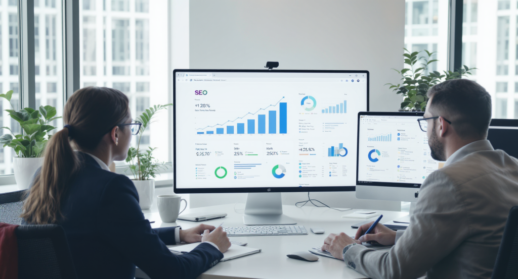 AI-driven SEO tools enhancing digital marketing strategies and analytics